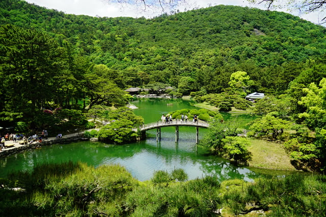 Ritsurin Garden, one of the most famous strolling gardens in Japan