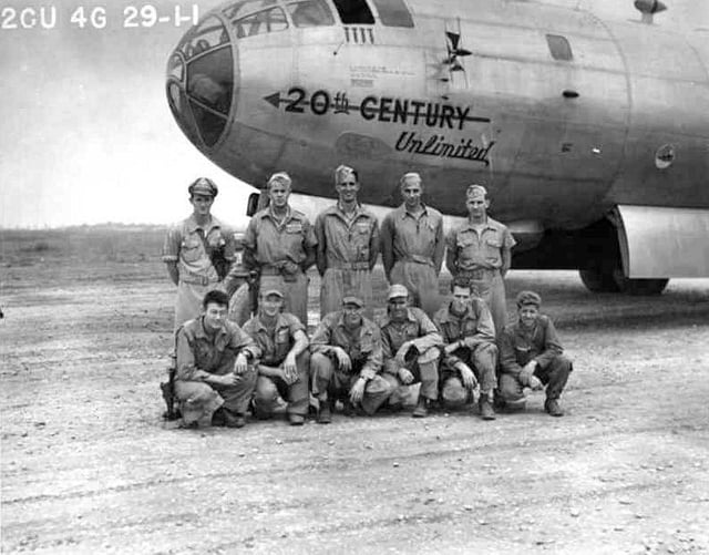 40th Bombardment Group Boeing B-29-5-BW Superfortress 42-6281 "20th Century Unlimited" at Hsinching Airfield (A-1), China, advanced China Base of the 40th Bomb Group after completion of a raid on Anshan, Manchuria. Mission #4, 29 July 1944