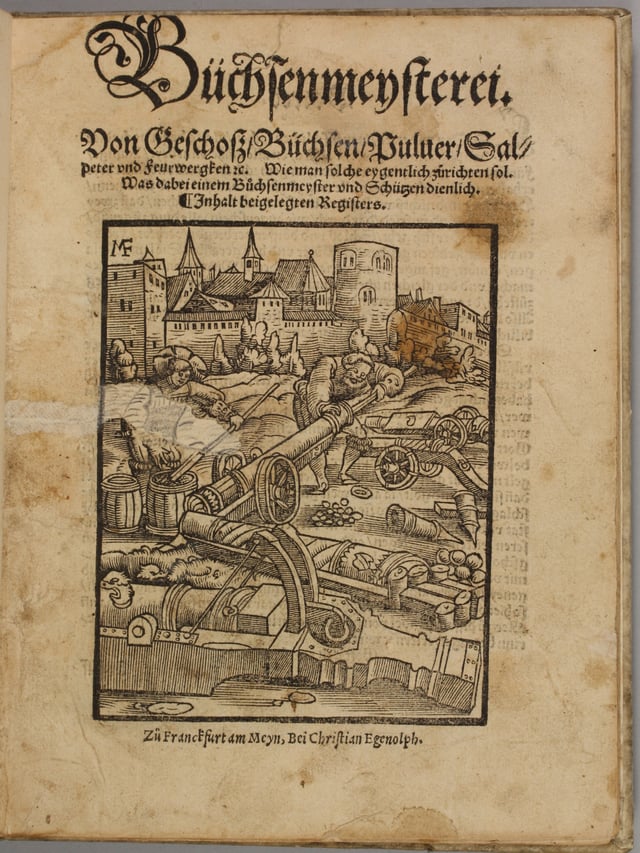 Büchsenmeysterei : von Geschoß, Büchsen, Pulver, Salpeter und Feurwergken, 1531