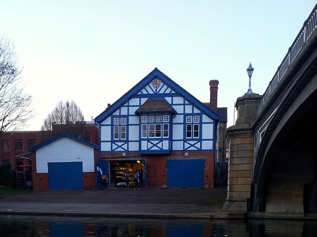 Christ's College Boat Club's boathouse on the River Cam