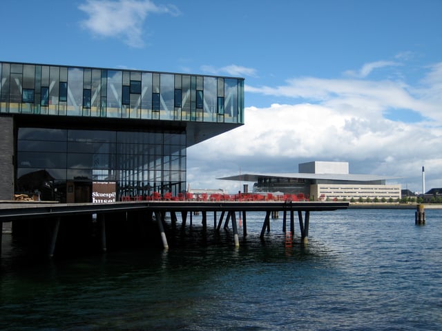 The Royal Danish Playhouse (left) and Opera House (background, right)