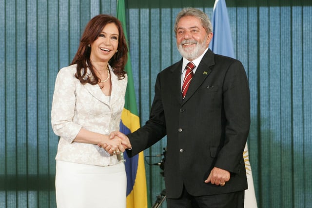 Lula with President of Argentina Cristina Fernández de Kirchner