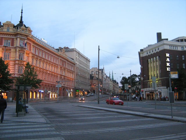 Erottaja Square in Helsinki