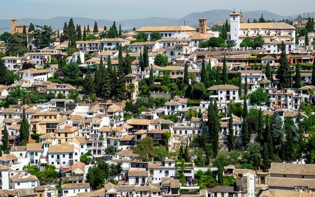 The view of the Albaicín from Granada