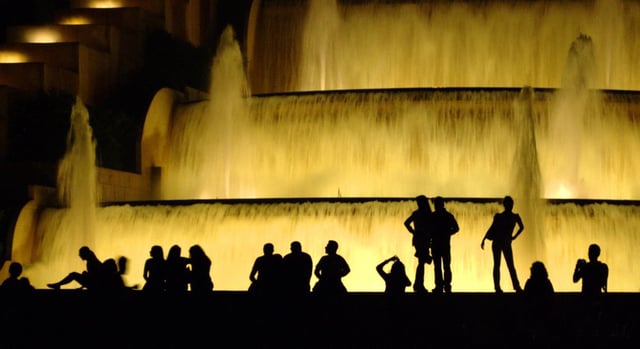 Fountains in front of MNAC