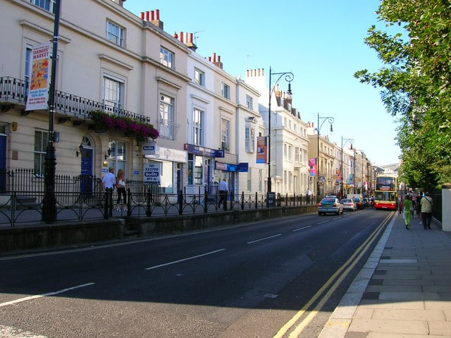 Queens Road, one of the oldest streets in Brighton