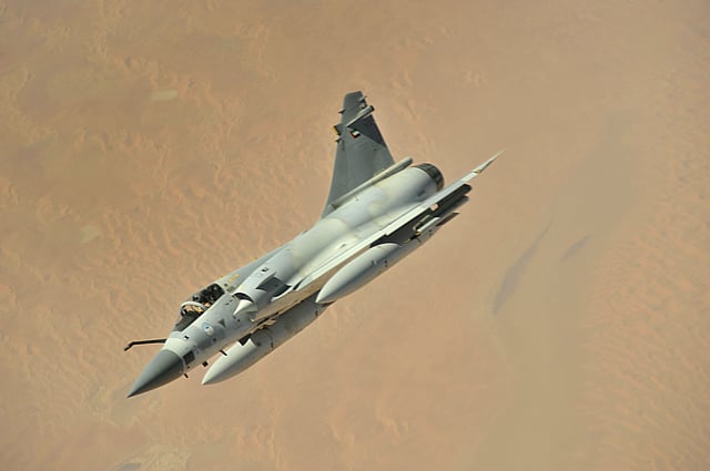 A UAEAF Mirage 2000 fighter.