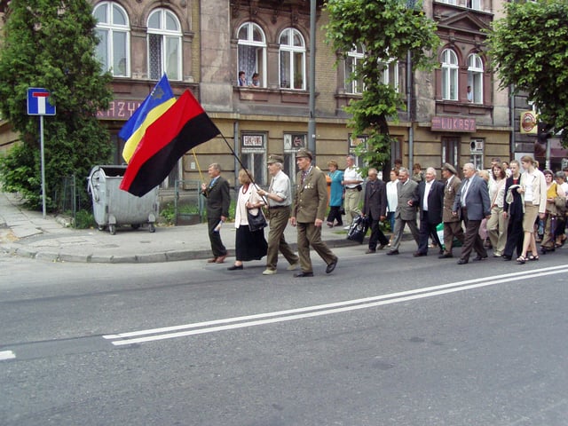March of UPA veterans through Przemyśl