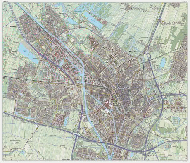Contemporary map of Utrecht