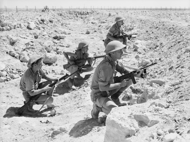 Soldiers of the British Commonwealth forces from the Australian Army's 9th Division during the Siege of Tobruk; North African Campaign, August 1941