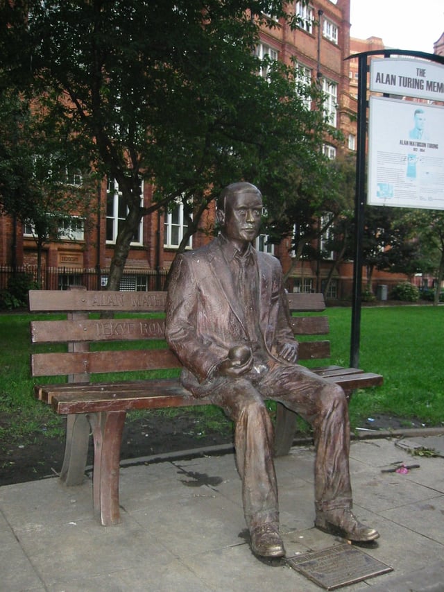 Turing memorial statue in Sackville Park, Manchester