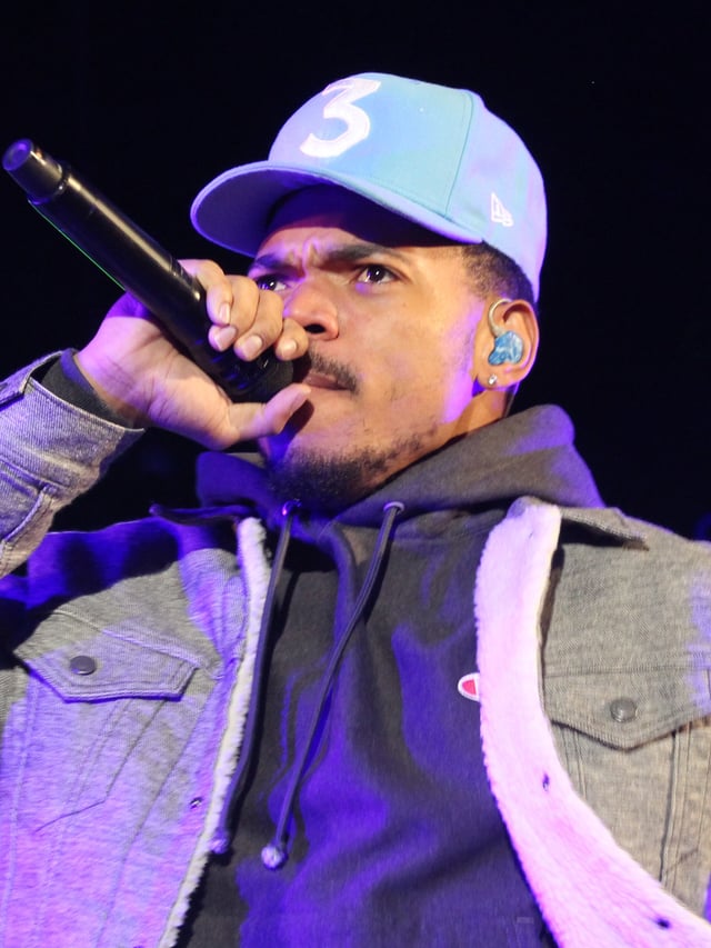 Chance the Rapper performing at Red Rocks in 2017