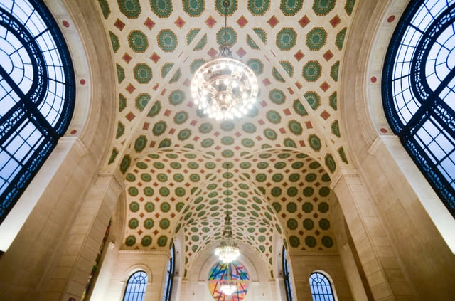 Interior of the 1925 main building of the Cleveland Public Library.
