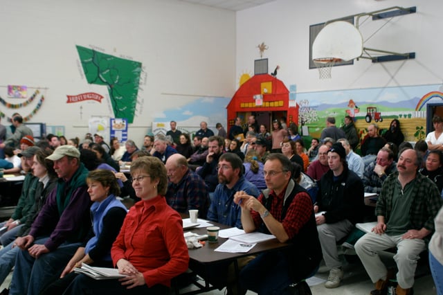 A New England town meeting in Huntington, Vermont