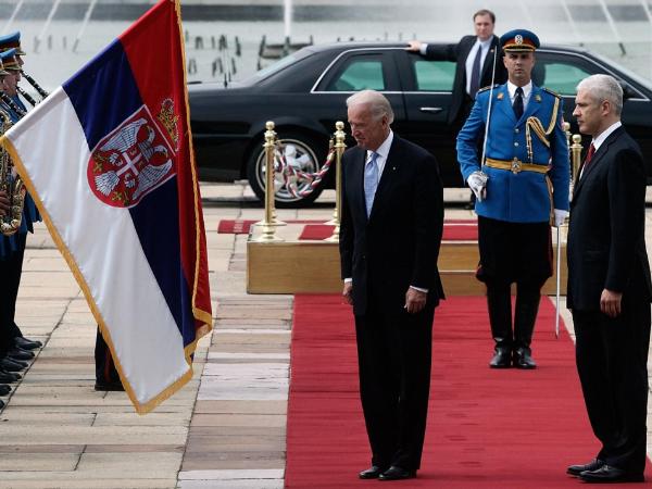 US Vice President Joe Biden meets Tadić during the state visit to Serbia in May 2009