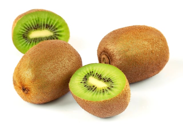 Kiwifruit, a berry derived from a compound (many carpellate) superior ovary