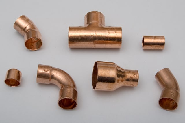 Assorted copper fittings