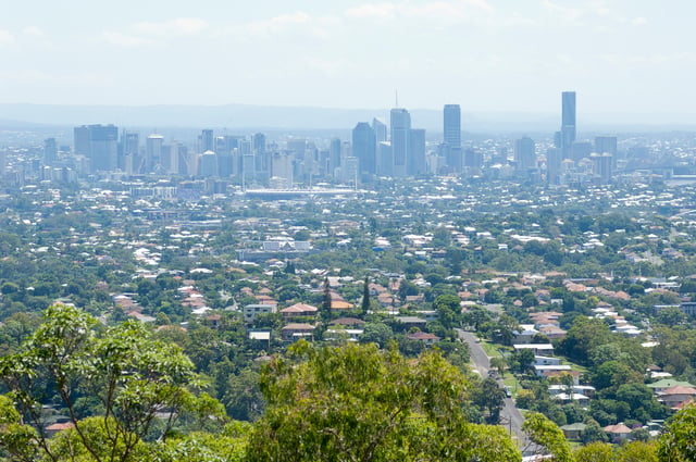 State capital and most populous city, Brisbane, located in southeast Queensland.