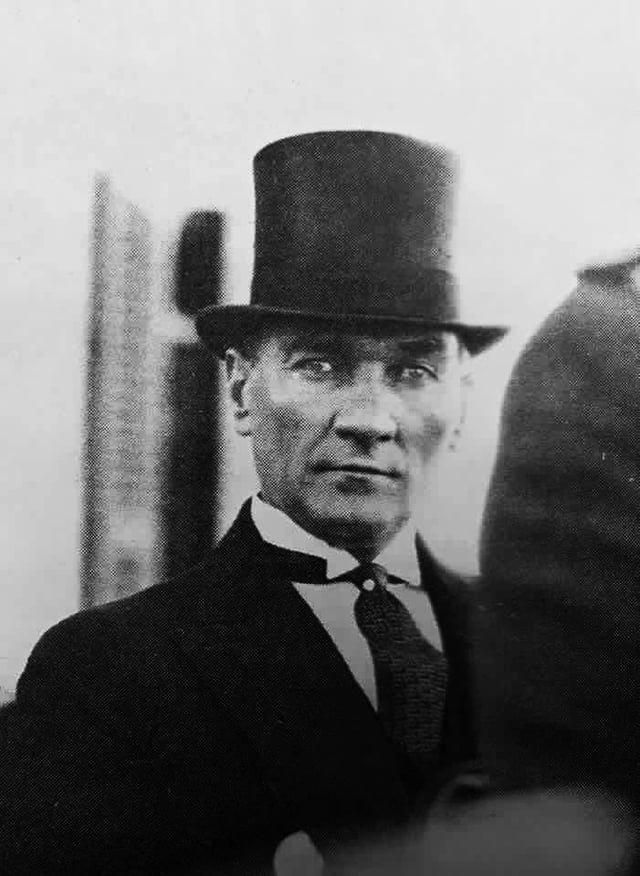 Atatürk with his top hat