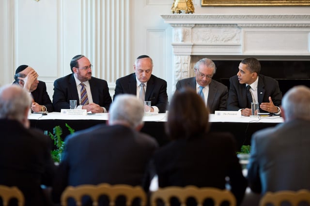 Democratic President Barack Obama at a Conference of Presidents of Major American Jewish Organizations