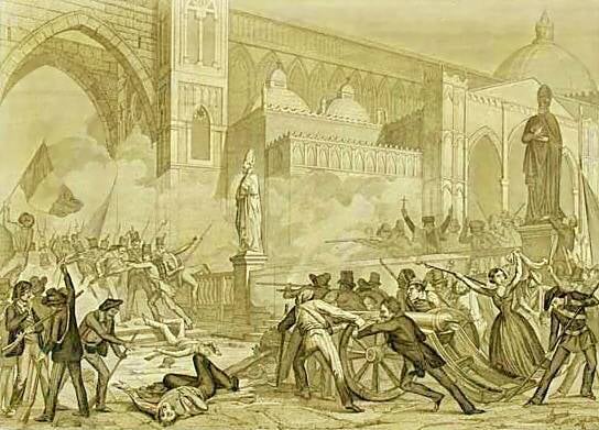 The revolution in Palermo (12 January 1848).