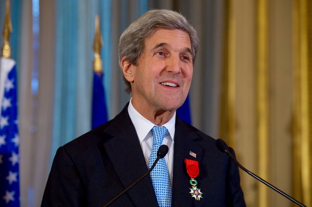 Kerry after he received Grand Officer of the Legion of Honour from French Foreign Minister Jean-Marc Ayrault.