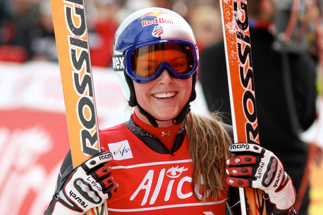 Red Bull-sponsored Lindsey Vonn won four World Cup alpine ski racing championships