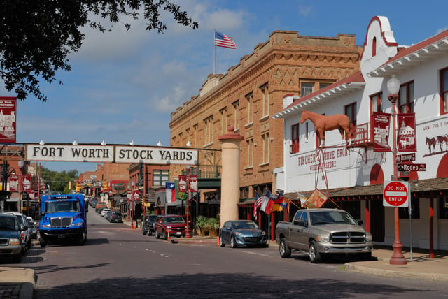 Entrance to the Fort Worth Stockyards, 2012