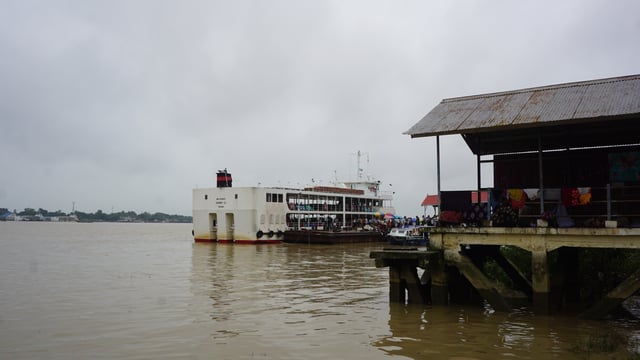 A ferry in Yangon in 2016
