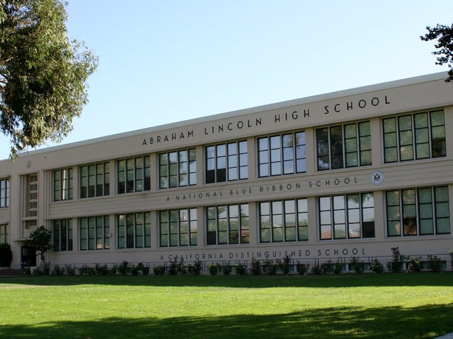 Abraham Lincoln High, a San Jose magnet school for "Academic, Visual, and Performing Arts".