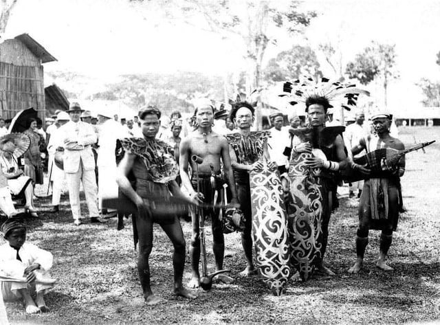 The Dayak tribe during an Erau ceremony in Tenggarong