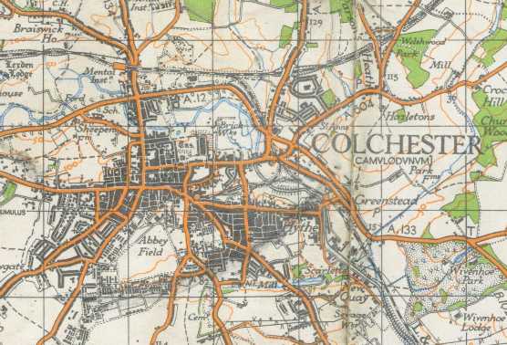 A map of Colchester from 1940.
