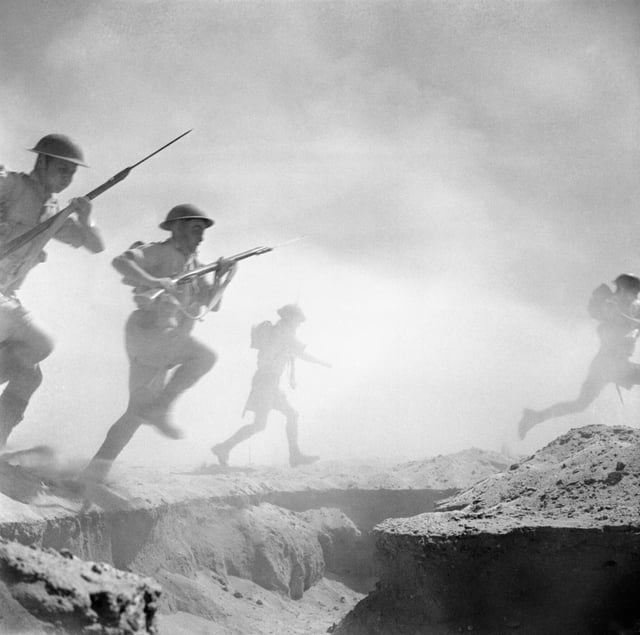 During the Second World War, the Eighth Army was made up of units from many different countries in the British Empire and Commonwealth; it fought in North African and Italian campaigns.
