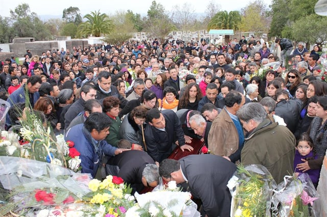 Funeral of Juan Duarte Becerra at the Municipal Cemetery of Lolol, on 14 July 2012