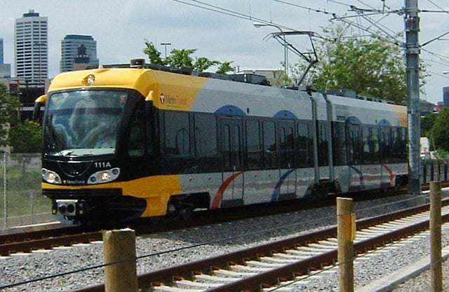 A Metro Blue Line vehicle in Minneapolis