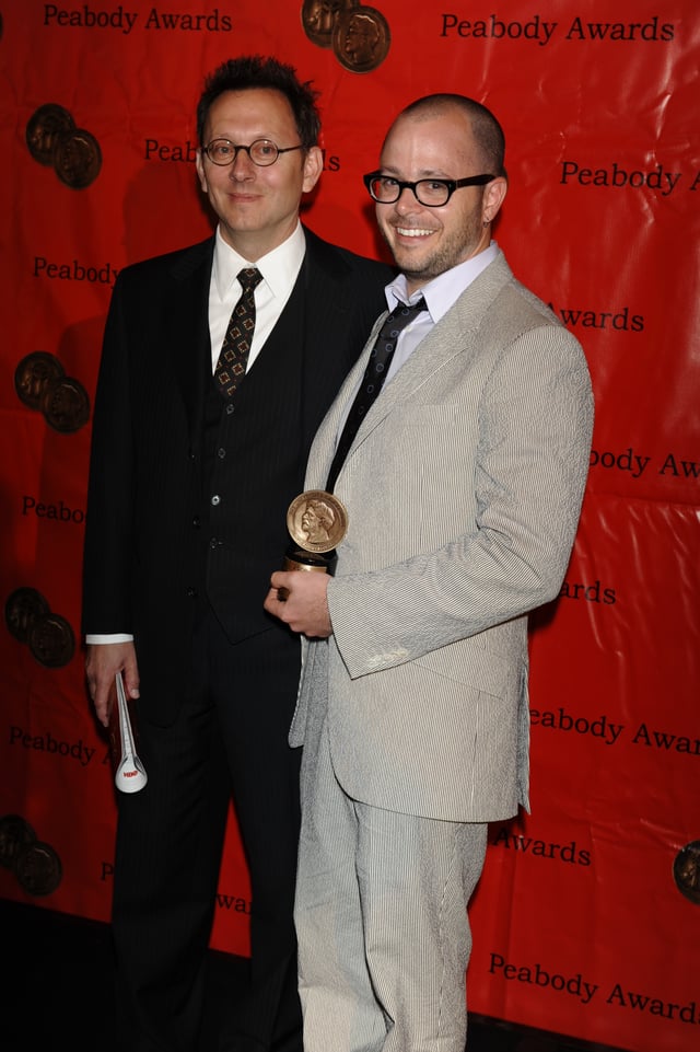 Michael Emerson and Damon Lindelof at the 68th Annual Peabody Awards for Lost