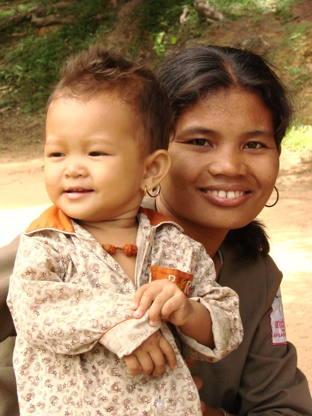 Mother and child in Cambodia