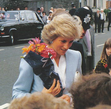 The Princess at the official opening of the community centre on Whitehall Road, Bristol, in May 1987