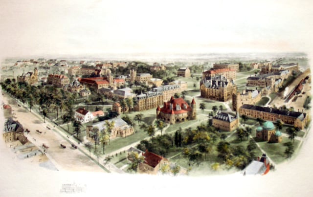 A Birds-eye view of campus in 1906