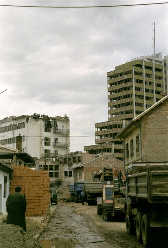 War-torn Pristina.