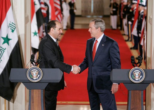 President Bush with Iraqi Prime Minister Nouri al-Maliki, July 25, 2006