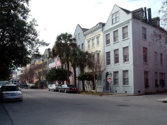 Rainbow Row's 13 houses along East Bay Street formed the commercial center of the town in the colonial period.