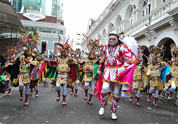 The Diablada, dance primeval, typical and main of Carnival of Oruro a Masterpiece of the Oral and Intangible Heritage of Humanity since 2001 in Bolivia (File: Fraternidad Artística y Cultural "La Diablada")