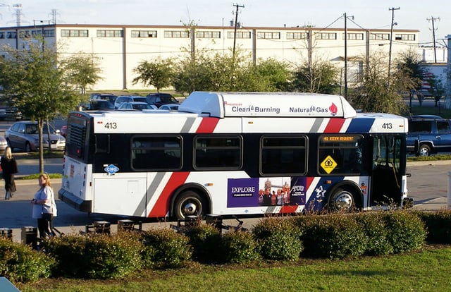 "The T" bus in Ft. Worth, April 2005
