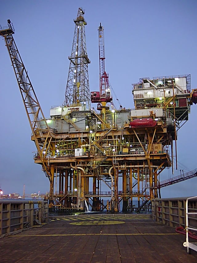 An oil well in the Gulf of Mexico