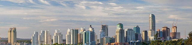 A panorama of Maslak business district, on the European side of the city, near Levent