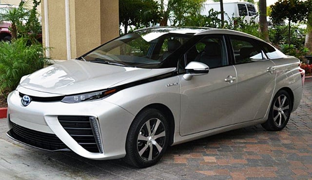 The Toyota Mirai fuel-cell vehicle