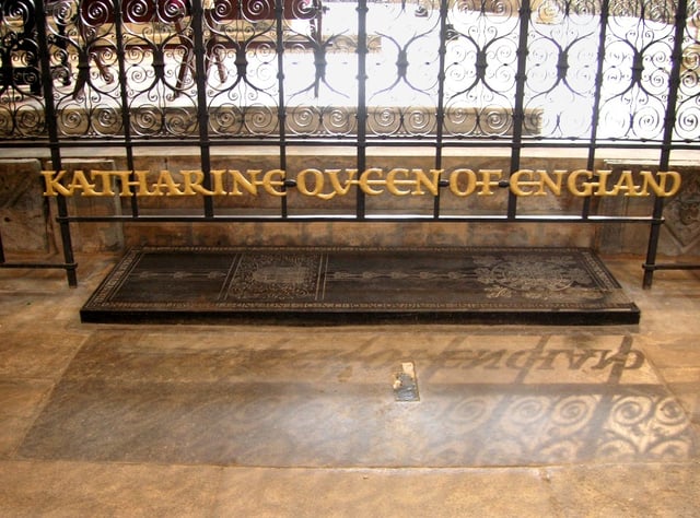 Grave of Catherine of Aragon in Peterborough Cathedral