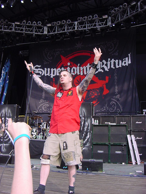 Anselmo performing with Superjoint Ritual at Ozzfest in 2004