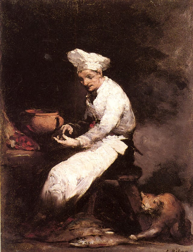 French chef painted by Théodule Ribot (1823–1891)